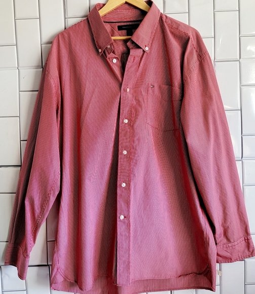 Tommy Hilfiger Other - TOMMY HILFIGER MENS Long Sleeve 100% Cotton Shirt Button Down Collar 